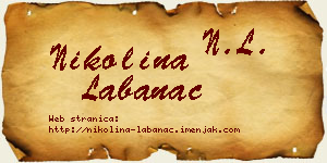 Nikolina Labanac vizit kartica